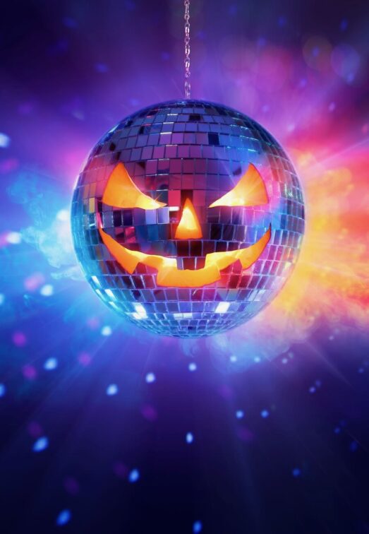 Halloween Jack 'o Lantern Disco Ball