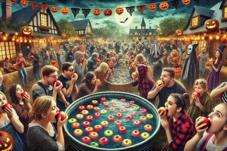 Halloween Games - Bobbing for Apples