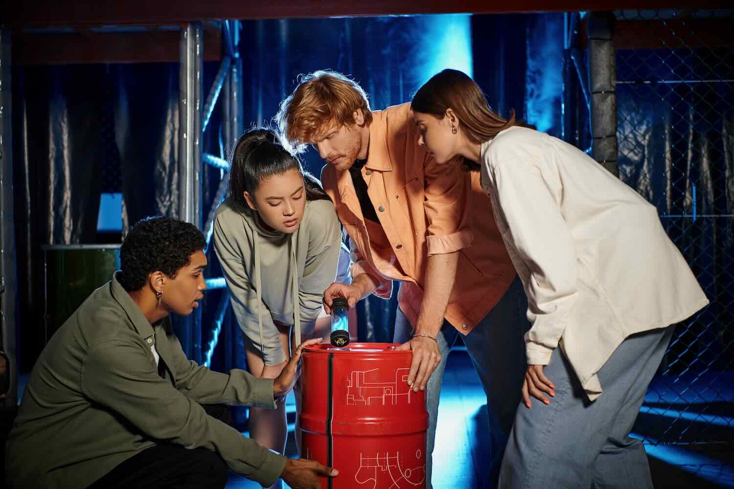 Friends at an Escape Room